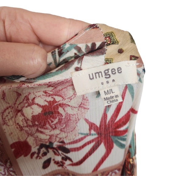 Umgee Floral Kimono Duster size Medium/Large - Picture 6 of 7